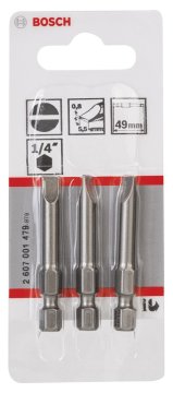 BOSCH 0,8*5,5*49 Düz Bits Uç (3'lü Paket İçerisinden 1 Adet) 2 607 001 479