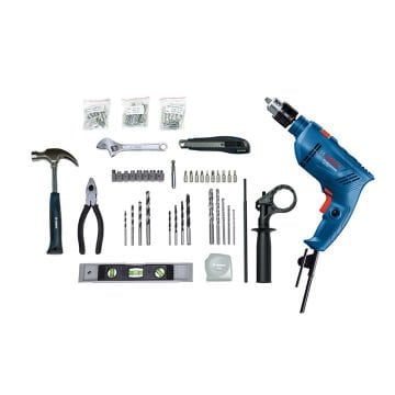 BOSCH GSB 600 100 Parça Aksesuarlı 600 W Profesyonel Darbeli Matkap Seti 0 601 1A0 321