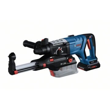 BOSCH GBH 18 V-28 DC Profesyonel 18 Volt Kırıcı Delici (Kömürsüz Motor) (Solo Makina) (Karton Kutu İçerisinde) 0 611 919 000 + GDE 28 D Toz Emme Sistemi (Karton Kutu İçerisinde) 1 600 A02 1BH - 18 Volt ProCORE 4 Ah Çift Akülü Set