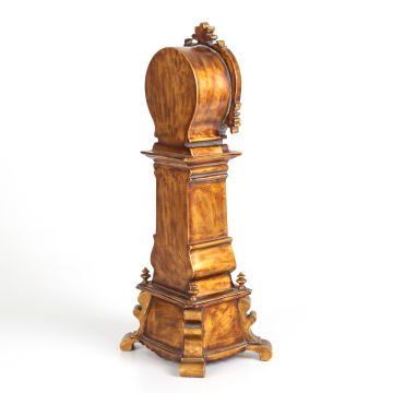 Altın Varaklı İşlemeli Barok Saat Altın Renk 17 x 42 x 15 Cm.