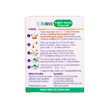 Biodesis Probiyotikli Yoğurt Mayası 1gr X 4 Paket