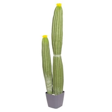 Yapay Kaktüs Saksılı Sarı Çiçekli 92 Cm.