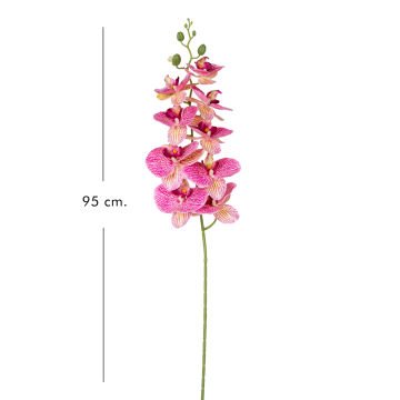 Yapay Orkide Gerçek Dokunuş Fuşya 95 Cm.