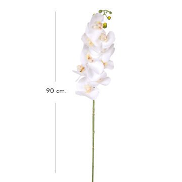 Yapay Orkide Gerçek Dokunuş Beyaz 90 Cm.
