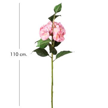 Yapay Çiçek Islak Dokulu Ortanca Pembe Tek Dal 110 Cm.