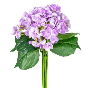 Yapay Çiçek Islak Dokulu Ortanca Buket Mor 26 Cm.