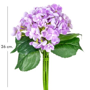 Yapay Çiçek Islak Dokulu Ortanca Buket Mor 26 Cm.
