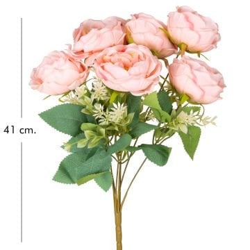 Yapay Çiçek Şakayık Buket 7 Dal Pembe 41 Cm.