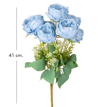 Yapay Çiçek Şakayık Buket 7 Dal Mavi 41 Cm.