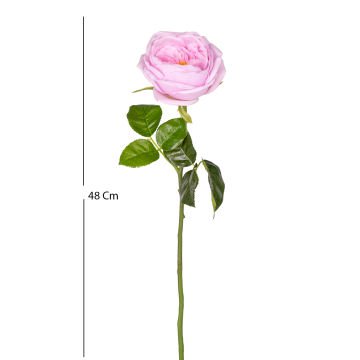 Yapay Çiçek Islak Dokulu Gül Lila 48 Cm.
