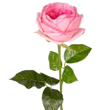 Yapay Çiçek Islak Dokulu Gül Pembe 48 Cm.