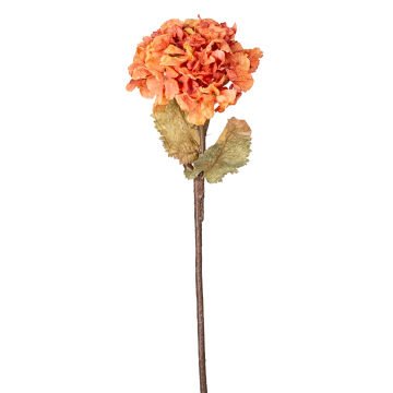 Yapay Çiçek Ortanca Tek Dal Turuncu-Kahverengi 55 Cm.