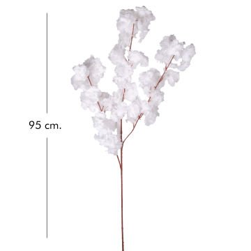 Yapay Çiçek Bahar Dalı Beyaz 95 Cm.