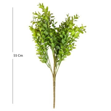 Yapay Bitki Şimşir Demet Kızıl/Yeşil 55 Cm.