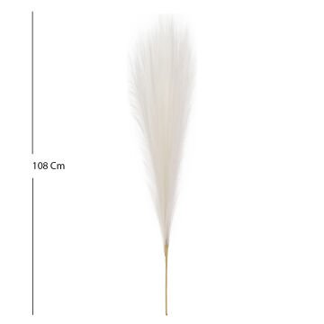 Yapay Bitki Pampas Beyaz Dal 108 Cm.