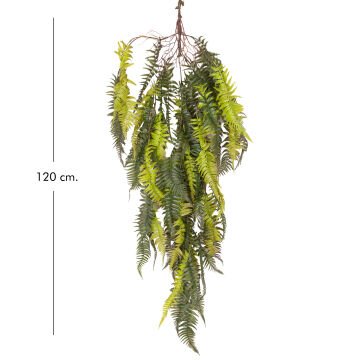 Yapay Bitki Fujer-Eğrelti Otu Sarmaşık Yeşil-Mor 120 Cm.