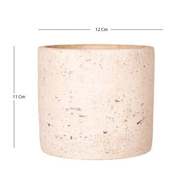 Beton Saksı Doğal Görünümlü Bej 12x11 Cm.