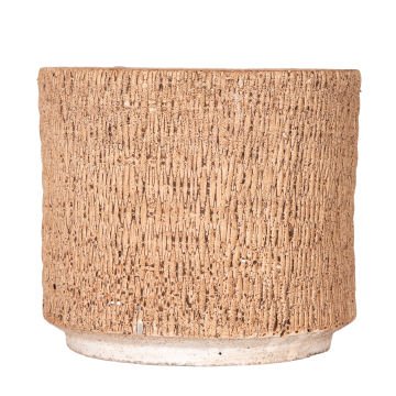Beton Saksı Hasır Desenli Kahverengi 12x10,5 Cm.