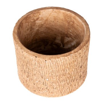 Beton Saksı Hasır Desenli Kahverengi 10x9  Cm.