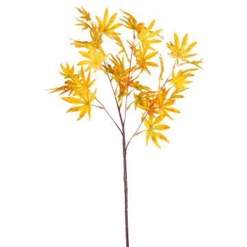 Yapay Bitki Çatallı Akçaağaç Dalı Sarı-Turuncu 80 Cm.