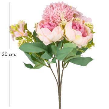 Yapay Çiçek Şakayık Buket 6 Dal Pembe 30 Cm.
