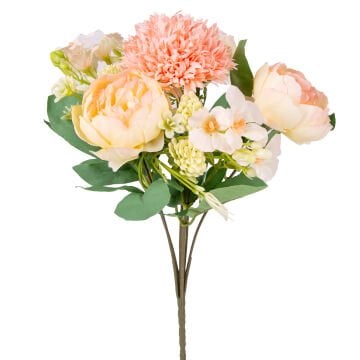 Yapay Çiçek Şakayık Buket 6 Dal Somon-Pembe 30 Cm.