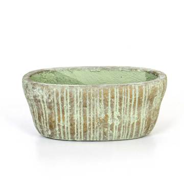Eskitme Seramik Oval Saksı 26x13,5x11 Cm