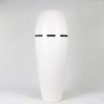 Saksı Şeritli Vasso 30x95 Cm. Beyaz - Lame Şeritli