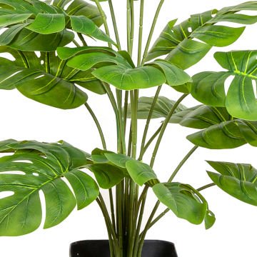 Saksıda Yapay Deve Tabanı Bitkisi (Monstera Ağacı) 18 Yapraklı Yeşil 70 Cm.