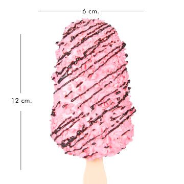 Yapay Dondurma Çilekli Pembe 6x12 Cm.