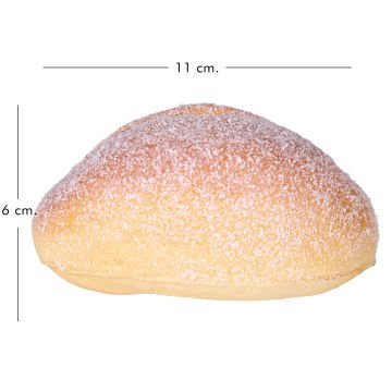 Yapay Tatlı Çörek Kahverengi-Beyaz 11x7x6 Cm.