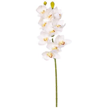 Yapay Orkide Gerçek Dokunuş Beyaz-Sarı 75 Cm.