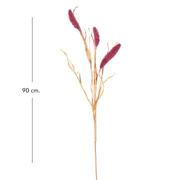 Yapay Bitki Setaria Pamuk (Kirpi Darı) Kızıl 90 Cm.
