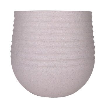 Oval İç ve Dış Mekan Saksı Bej Büyük Boy 53x53x49 Cm.