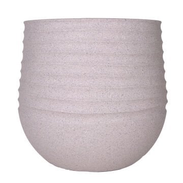 Oval İç ve Dış Mekan Saksı Bej Orta Boy 40x40x37 Cm.