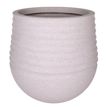 Oval İç ve Dış Mekan Saksı Bej Orta Boy 40x40x37 Cm.