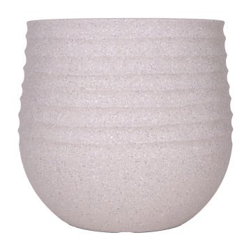 Oval İç ve Dış Mekan Saksı Bej Küçük Boy 30x30x27,5 Cm.
