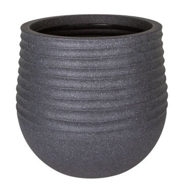 Oval İç ve Dış Mekan Saksı Siyah Büyük Boy 53x53x49 Cm.