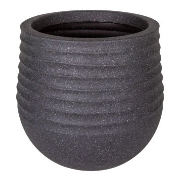 Oval İç ve Dış Mekan Saksı Siyah Küçük Boy 30x30x27,5 Cm.