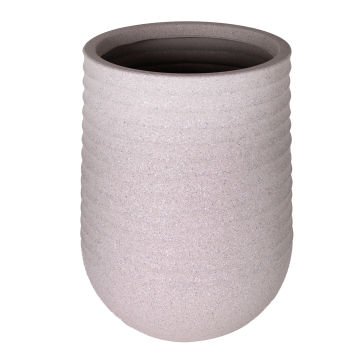 Oval İç ve Dış Mekan Saksı Bej Orta Boy 39x39x51 Cm.