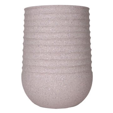 Oval İç ve Dış Mekan Saksı Bej Küçük Boy 28x28x37 Cm.