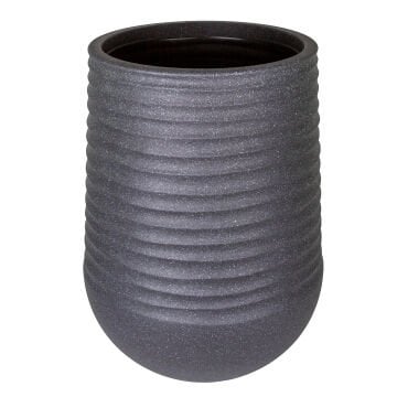 Oval İç ve Dış Mekan Saksı Siyah Büyük Boy 53x53x69,5 Cm.