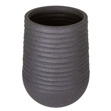 Oval İç ve Dış Mekan Saksı Siyah Orta Boy 39x39x51 Cm.