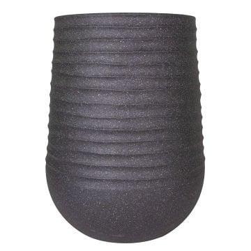 Oval İç ve Dış Mekan Saksı Siyah Orta Boy 39x39x51 Cm.