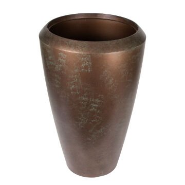 Konik İç ve Dış Mekan Saksı Büyük Boy Bakır Eskitme 55x55x86,3 Cm.