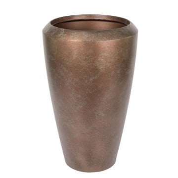 Konik İç ve Dış Mekan Saksı Orta Boy Bakır Eskitme 44,3x44,3x69,8 Cm.