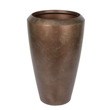 Konik İç ve Dış Mekan Saksı Orta Boy Bakır Eskitme 44,3x44,3x69,8 Cm.