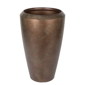 Konik İç ve Dış Mekan Saksı Orta Boy Bakır Eskitme 44,3x44,3x69,8 Cm.