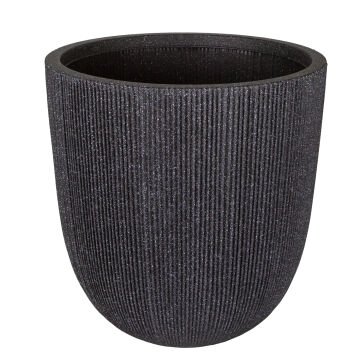 Oval İç ve Dış Mekan Saksı Büyük Boy Koyu Antrasit 44x44x44,5 Cm.