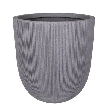 Oval İç ve Dış Mekan Saksı Gri Büyük Boy 44x44x44,5 Cm.